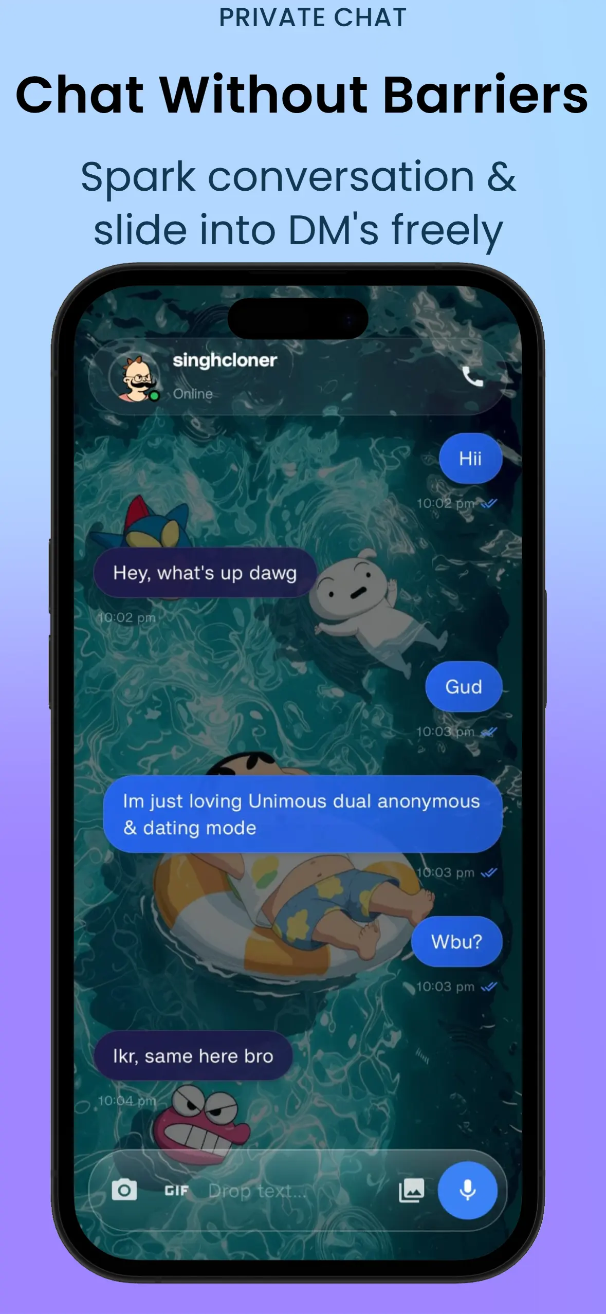ss7 - Private Messaging & Dual Identity Chat